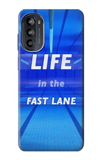 S3136 La vie dans la voie rapide Piscine Etui Coque Housse pour Motorola Moto G52, G82 5G