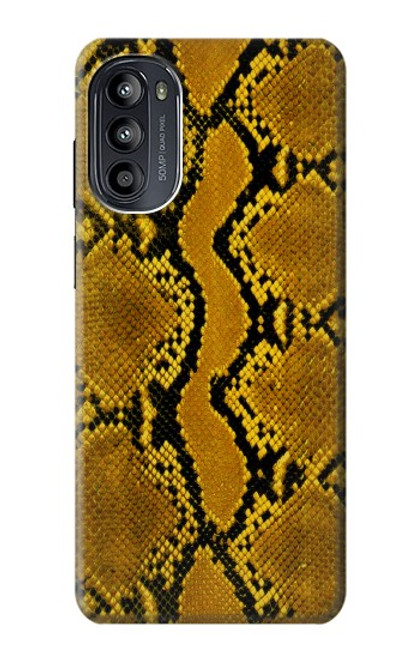 S3365 Python Imprimer Jaune graphique Peau Etui Coque Housse pour Motorola Moto G52, G82 5G