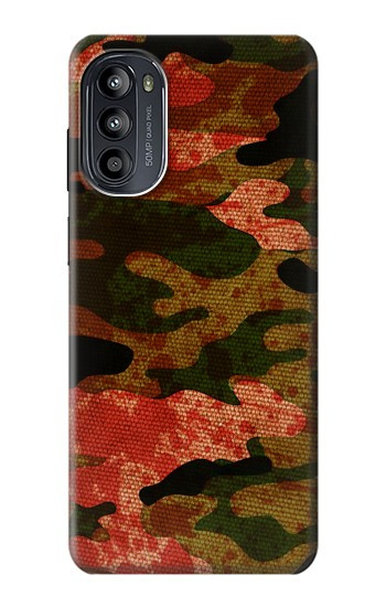 S3393 Camouflage sang Splatter Etui Coque Housse pour Motorola Moto G52, G82 5G