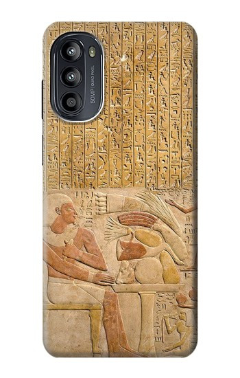 S3398 Egypte Stela Montouhotep Etui Coque Housse pour Motorola Moto G52, G82 5G
