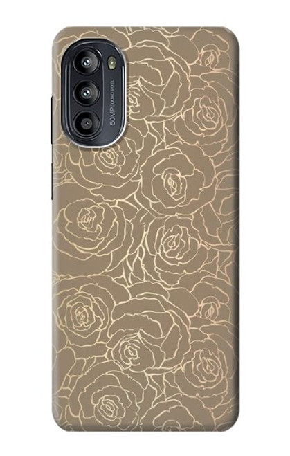 S3466 Motif Rose d'or Etui Coque Housse pour Motorola Moto G52, G82 5G