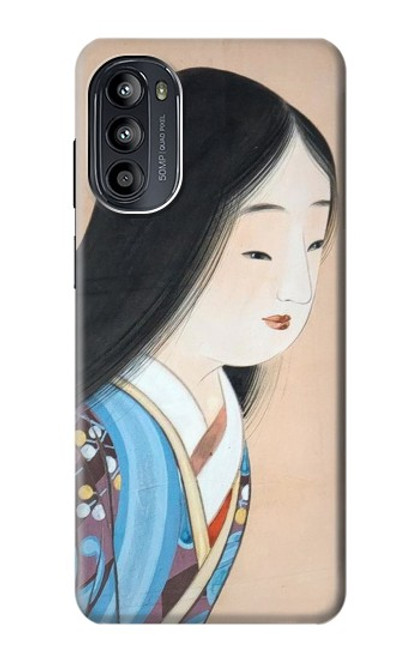 S3483 Japon Beauté Kimono Etui Coque Housse pour Motorola Moto G52, G82 5G