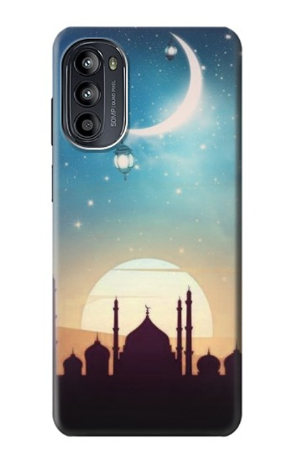 S3502 Coucher de soleil islamique Etui Coque Housse pour Motorola Moto G52, G82 5G