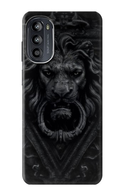 S3619 Lion noir gothique Etui Coque Housse pour Motorola Moto G52, G82 5G