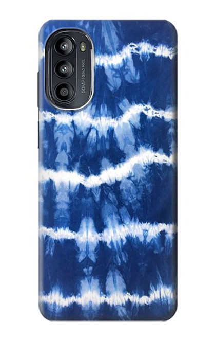 S3671 Tie Dye bleu Etui Coque Housse pour Motorola Moto G52, G82 5G