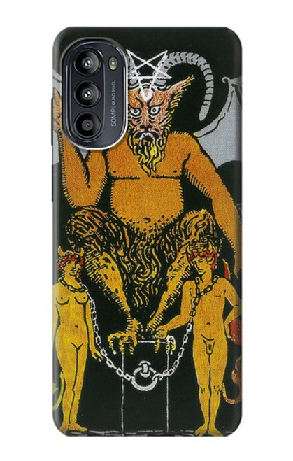 S3740 Carte de tarot le diable Etui Coque Housse pour Motorola Moto G52, G82 5G