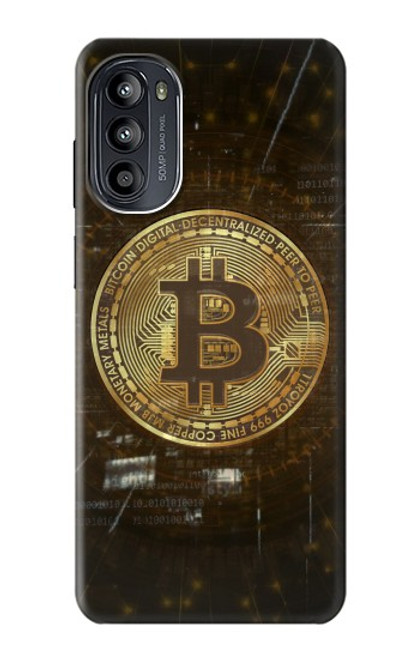 S3798 Crypto-monnaie Bitcoin Etui Coque Housse pour Motorola Moto G52, G82 5G