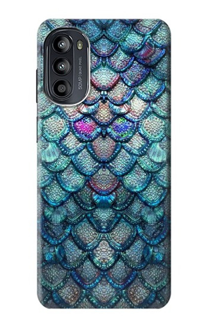 S3809 Écaille de poisson sirène Etui Coque Housse pour Motorola Moto G52, G82 5G