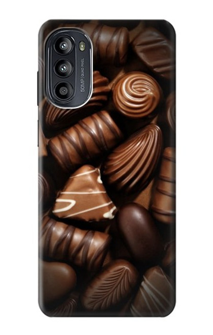 S3840 Amateurs de chocolat au lait au chocolat noir Etui Coque Housse pour Motorola Moto G52, G82 5G