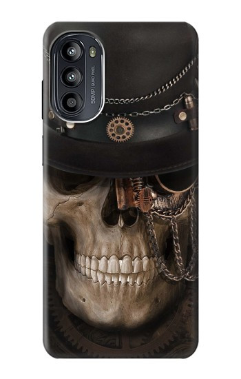 S3852 Crâne Steampunk Etui Coque Housse pour Motorola Moto G52, G82 5G