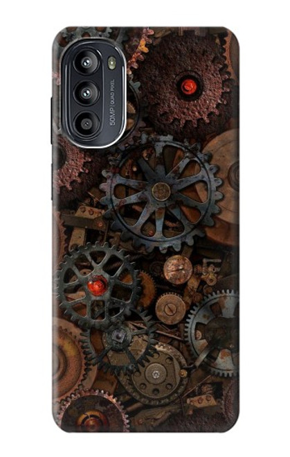 S3884 Engrenages Mécaniques Steampunk Etui Coque Housse pour Motorola Moto G52, G82 5G