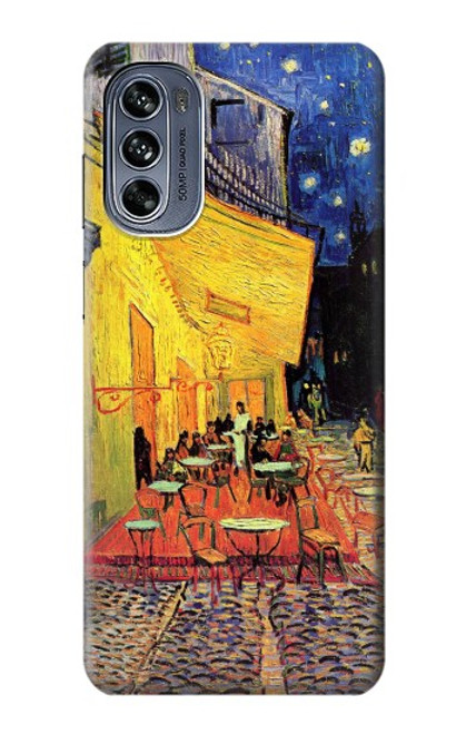 S0929 Van Gogh Café Terrasse Etui Coque Housse pour Motorola Moto G62 5G