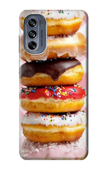 S2431 Fantaisie douce Donuts Etui Coque Housse pour Motorola Moto G62 5G