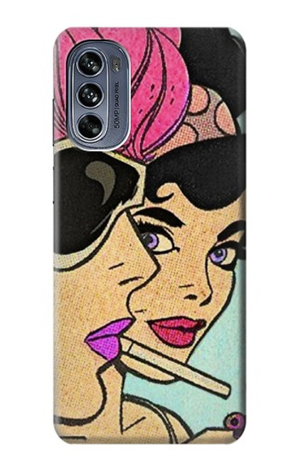 S3171 Filles Pop Art Etui Coque Housse pour Motorola Moto G62 5G