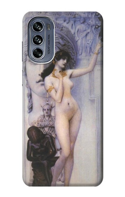 S3353 Gustav Klimt Allégorie de la sculpture Etui Coque Housse pour Motorola Moto G62 5G