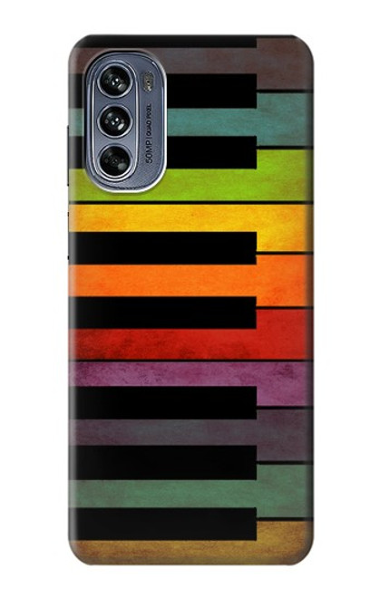 S3451 Piano coloré Etui Coque Housse pour Motorola Moto G62 5G