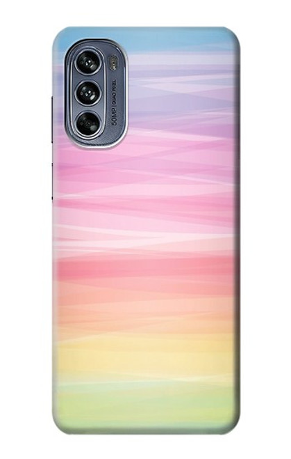 S3507 Coloré Arc-en-ciel pastel Etui Coque Housse pour Motorola Moto G62 5G