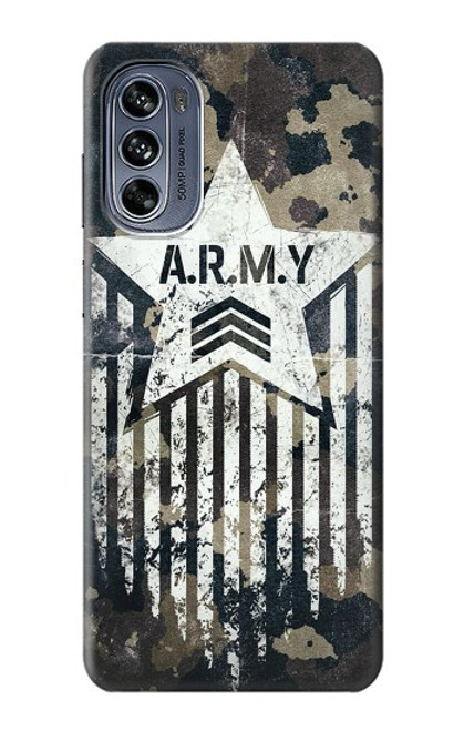 S3666 Camouflage de l'armée Etui Coque Housse pour Motorola Moto G62 5G