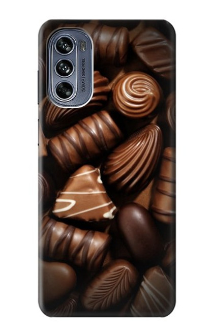 S3840 Amateurs de chocolat au lait au chocolat noir Etui Coque Housse pour Motorola Moto G62 5G