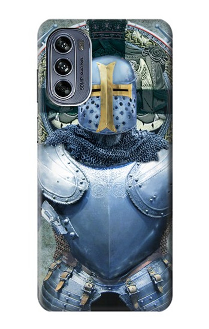 S3864 Templier Médiéval Chevalier Armure Lourde Etui Coque Housse pour Motorola Moto G62 5G