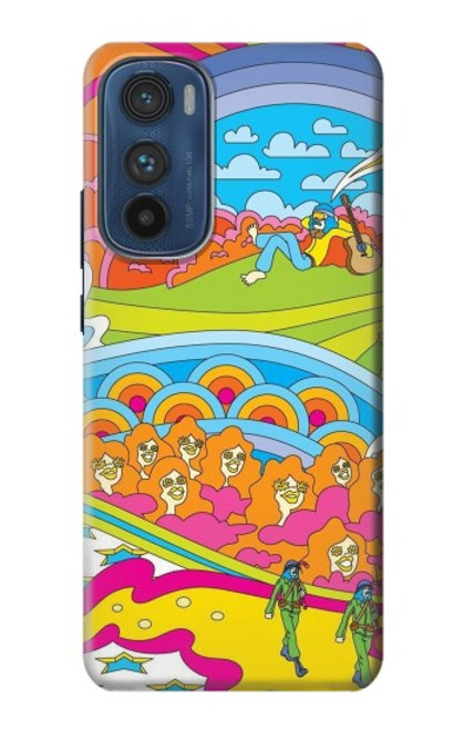 S3407 hippie Art Etui Coque Housse pour Motorola Edge 30