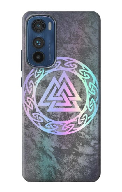 S3833 Valknut Odin Wotans Noeud Hrungnir Coeur Etui Coque Housse pour Motorola Edge 30