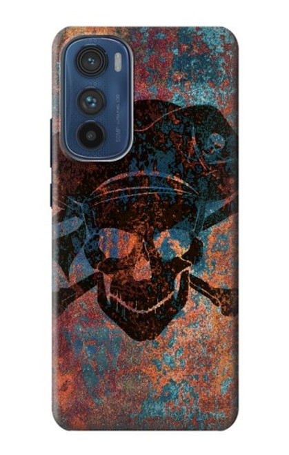 S3895 Pirate Crâne Métal Etui Coque Housse pour Motorola Edge 30