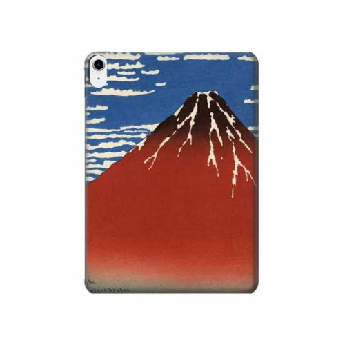 S2390 Katsushika Hokusai Fuji Rouge Etui Coque Housse pour iPad 10.9 (2022)