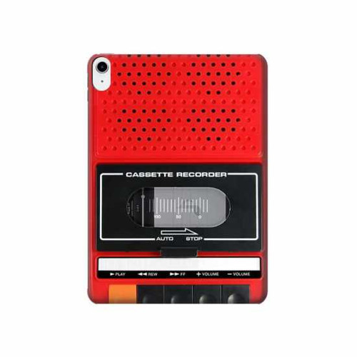 S3204 Rouge Cassette Recorder graphique Etui Coque Housse pour iPad 10.9 (2022)