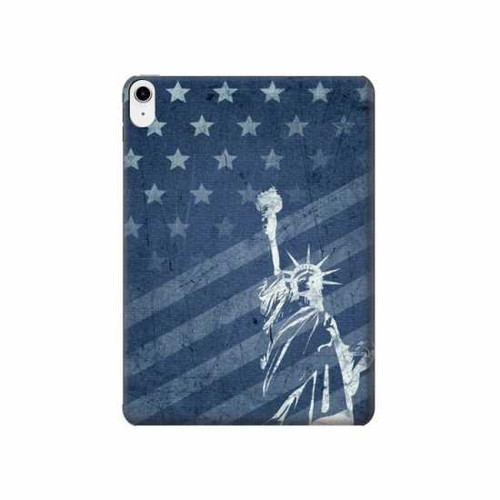 S3450 Drapeau des États-Unis Statue de la Liberté Etui Coque Housse pour iPad 10.9 (2022)