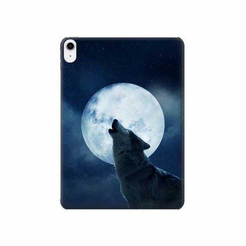 S3693 Pleine lune du loup blanc sinistre Etui Coque Housse pour iPad 10.9 (2022)