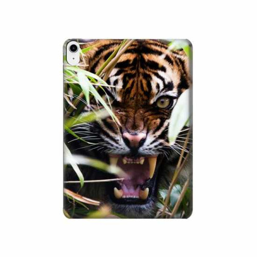 S3838 Tigre du Bengale qui aboie Etui Coque Housse pour iPad 10.9 (2022)