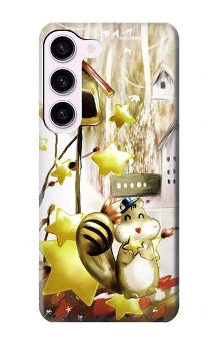 S0109 Écureuil mignon Dessin animé Etui Coque Housse pour Samsung Galaxy S23