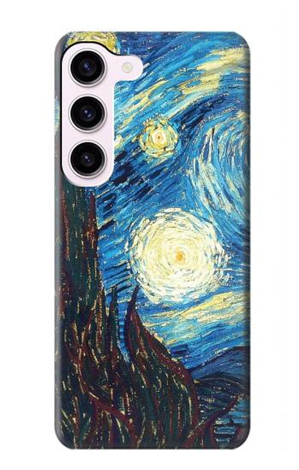 S0582 Van Gogh Starry Nights Etui Coque Housse pour Samsung Galaxy S23