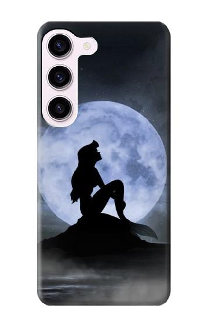 S2668 Silhouette sirène Lune Nuit Etui Coque Housse pour Samsung Galaxy S23
