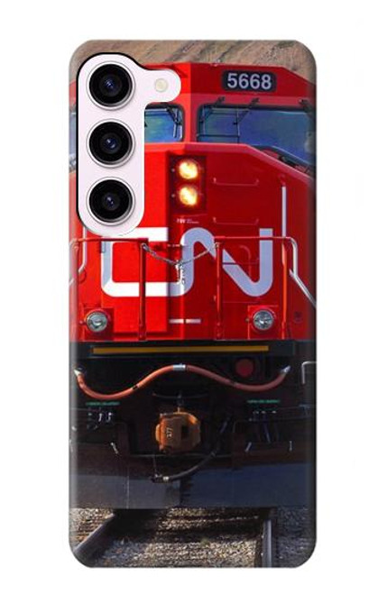 S2774 Train Canada Nationale des chemins de fer Etui Coque Housse pour Samsung Galaxy S23