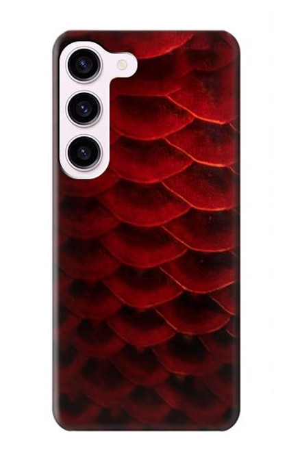 S2879 Rouge Arowana écailles de poisson Etui Coque Housse pour Samsung Galaxy S23
