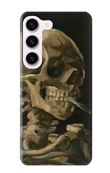 S3358 Vincent Van Gogh Skeleton cigarette Etui Coque Housse pour Samsung Galaxy S23