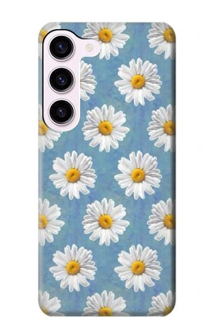 S3454 Marguerite Florale Etui Coque Housse pour Samsung Galaxy S23