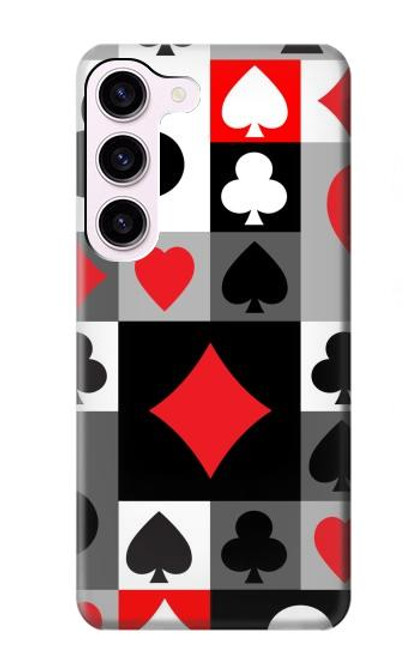 S3463 Costume Poker Carte Etui Coque Housse pour Samsung Galaxy S23