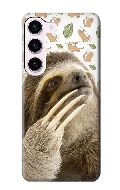 S3559 Motif Sloth Etui Coque Housse pour Samsung Galaxy S23