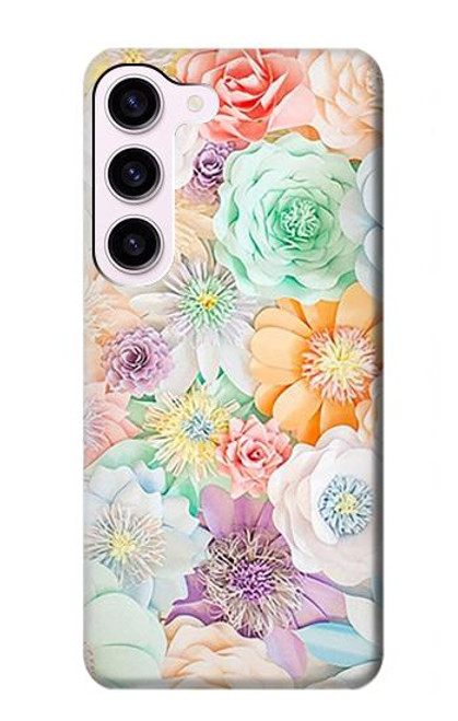 S3705 Fleur florale pastel Etui Coque Housse pour Samsung Galaxy S23