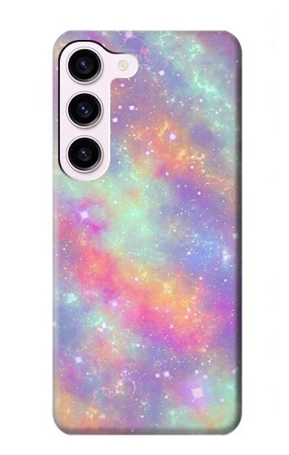 S3706 Arc-en-ciel pastel Galaxy Pink Sky Etui Coque Housse pour Samsung Galaxy S23
