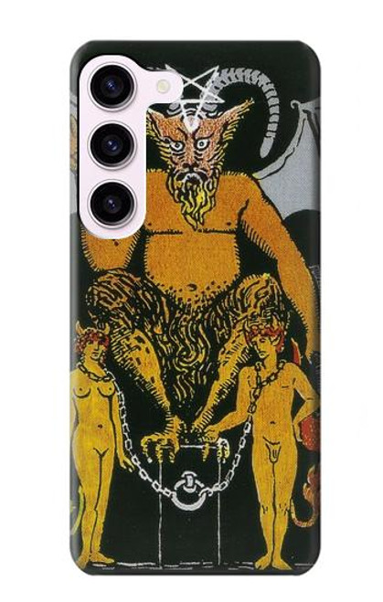 S3740 Carte de tarot le diable Etui Coque Housse pour Samsung Galaxy S23