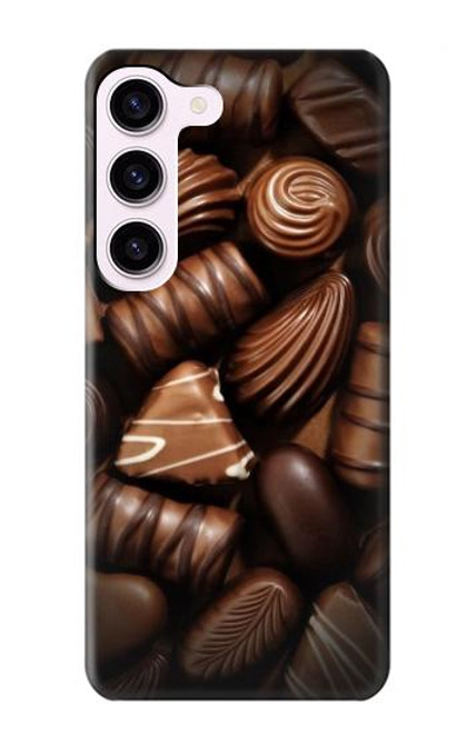 S3840 Amateurs de chocolat au lait au chocolat noir Etui Coque Housse pour Samsung Galaxy S23