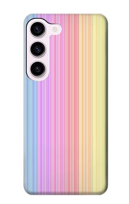 S3849 Couleurs verticales colorées Etui Coque Housse pour Samsung Galaxy S23
