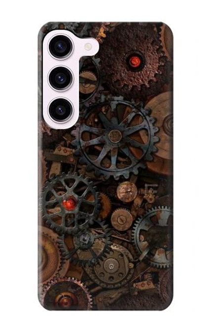 S3884 Engrenages Mécaniques Steampunk Etui Coque Housse pour Samsung Galaxy S23