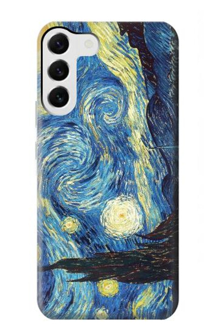 S0213 Van Gogh Starry Nights Etui Coque Housse pour Samsung Galaxy S23 Plus