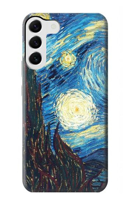 S0582 Van Gogh Starry Nights Etui Coque Housse pour Samsung Galaxy S23 Plus
