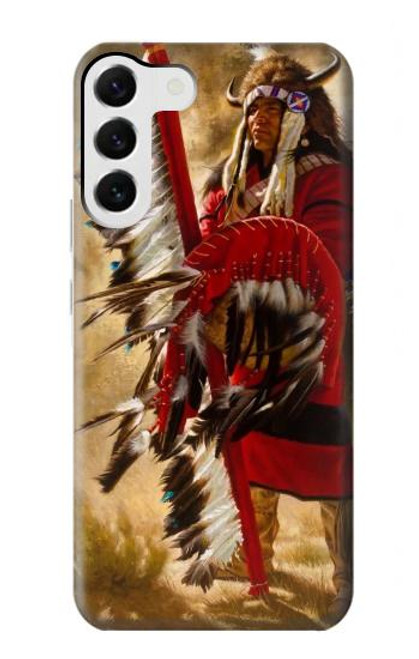 S0817 indien rouge Etui Coque Housse pour Samsung Galaxy S23 Plus